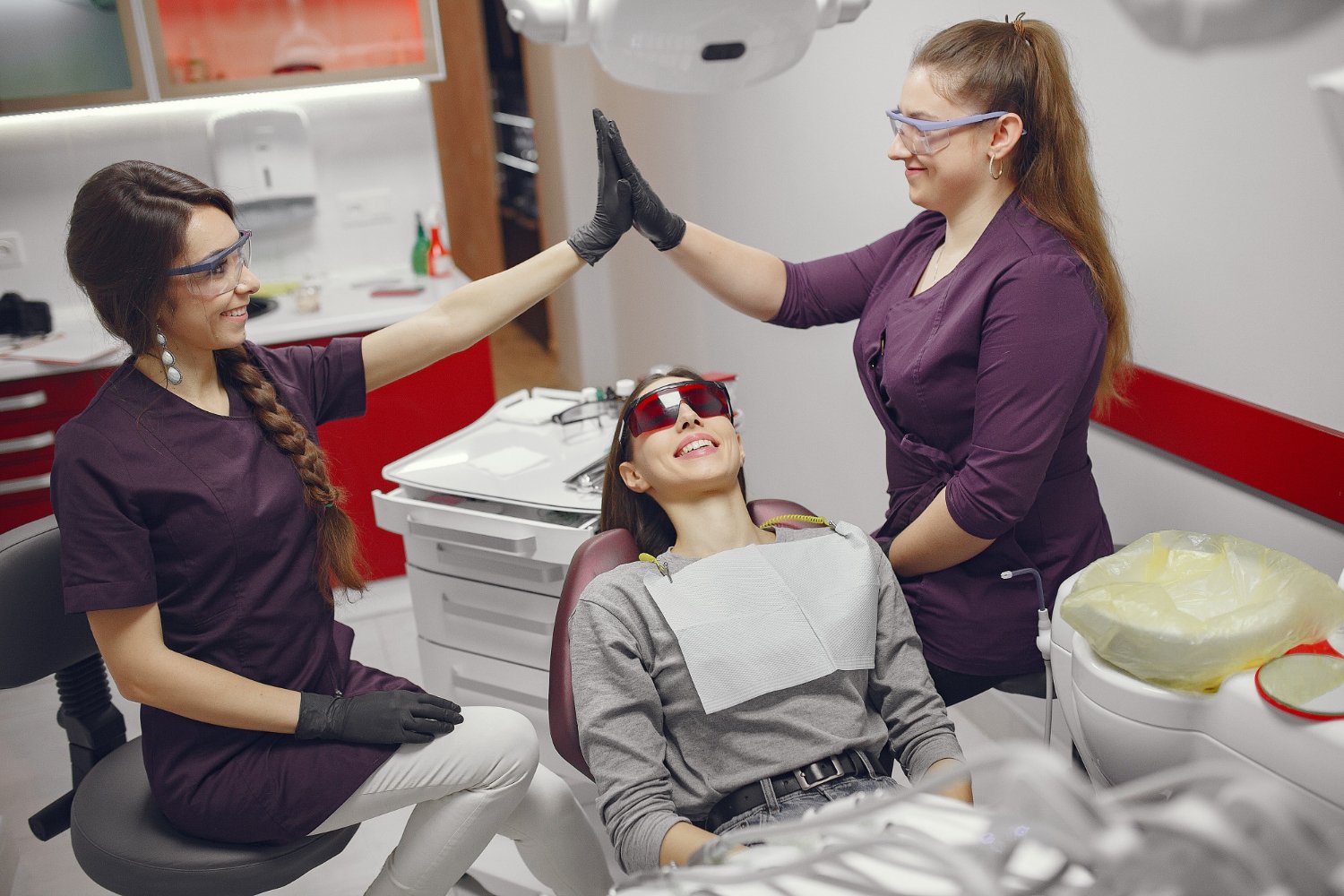 Patient receiving comfort-focused dental care