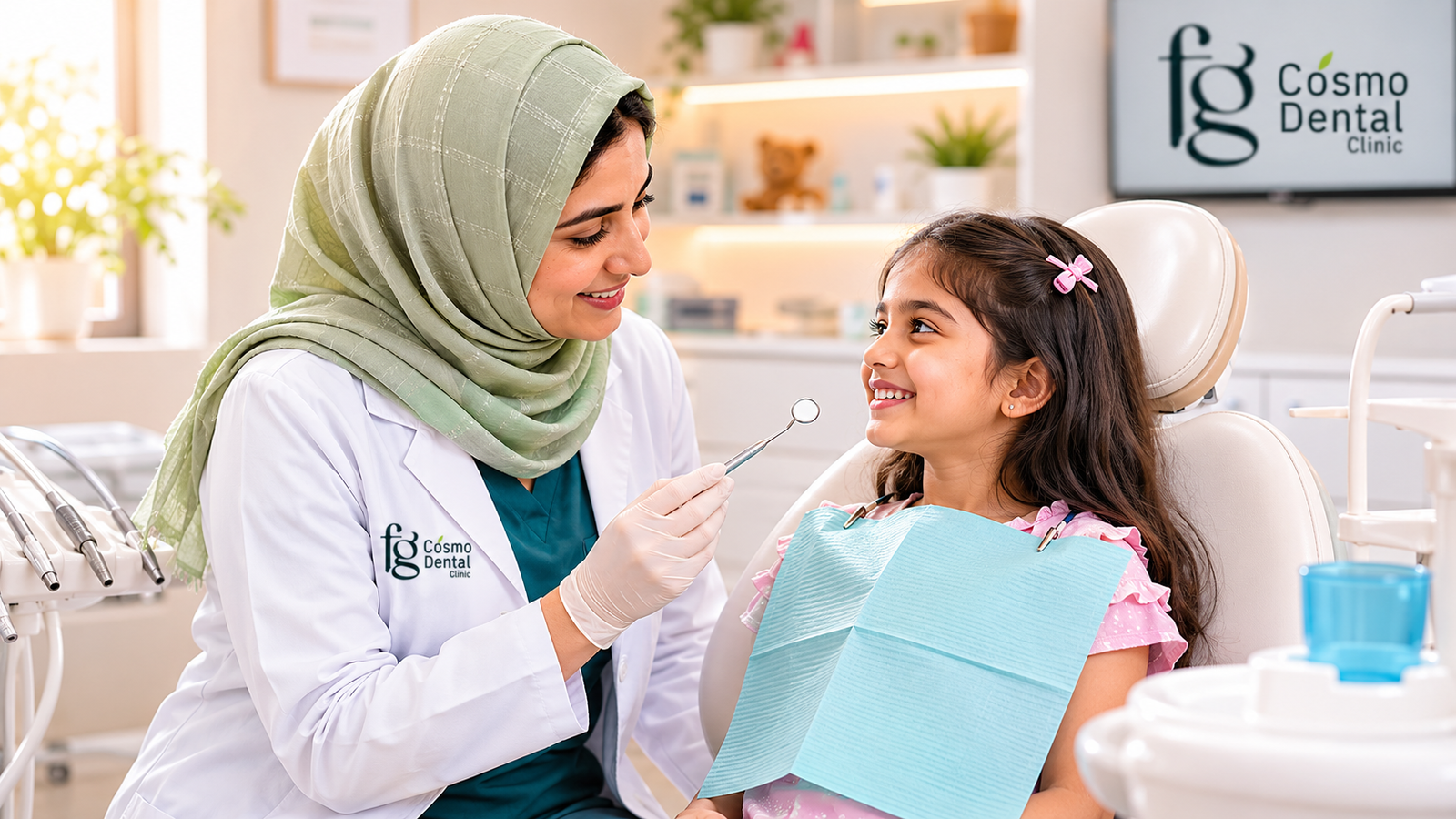 Child-friendly dentist consultation at FG Cosmo Dental Clinic Karachi