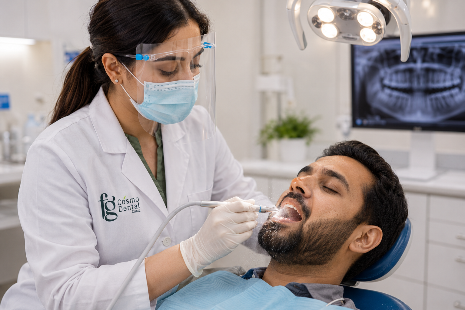 Dental scaling treatment at FG Cosmo Dental Clinic Karachi