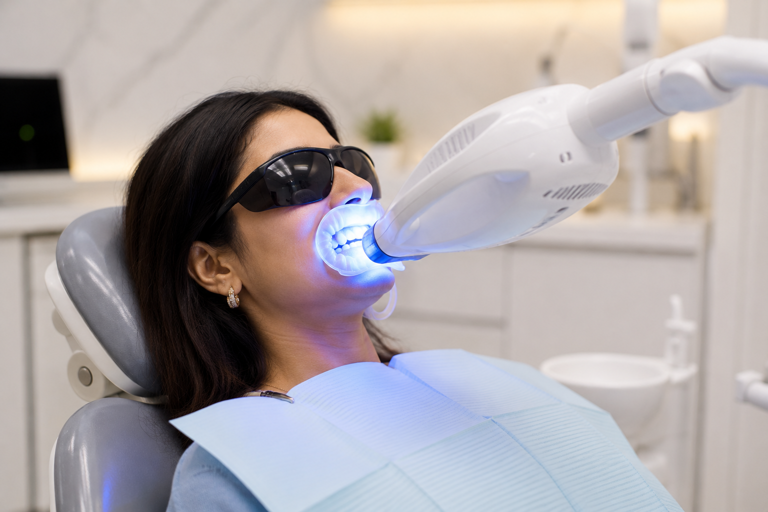 Professional teeth whitening at FG Cosmo Dental Clinic Karachi