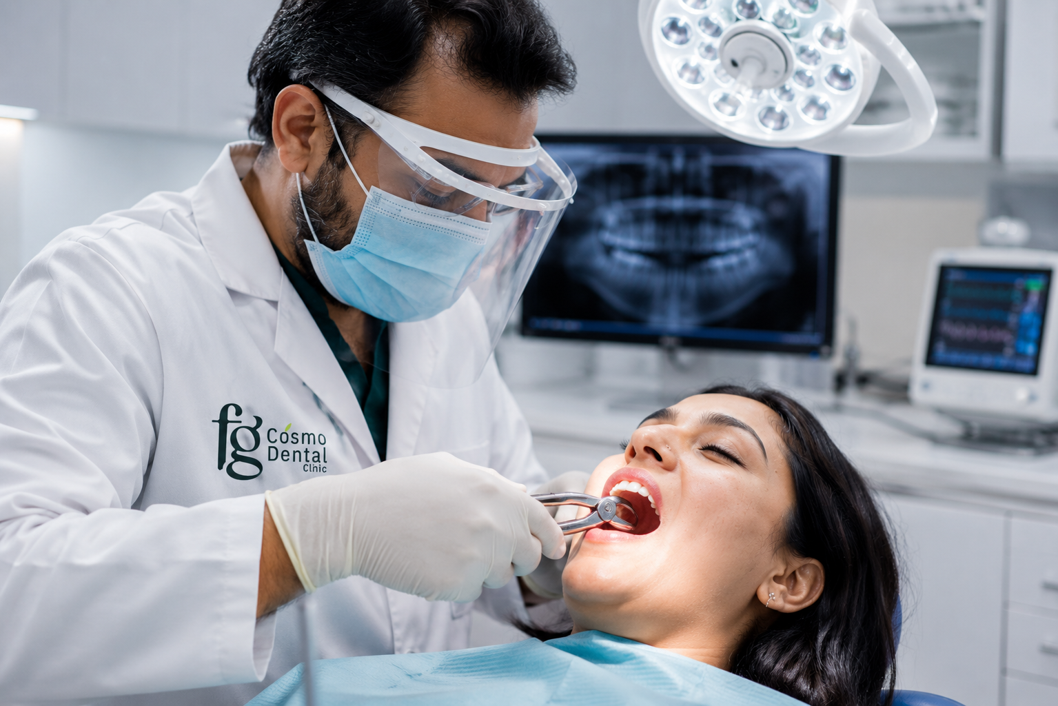 Tooth extraction consultation at FG Cosmo Dental Clinic Karachi