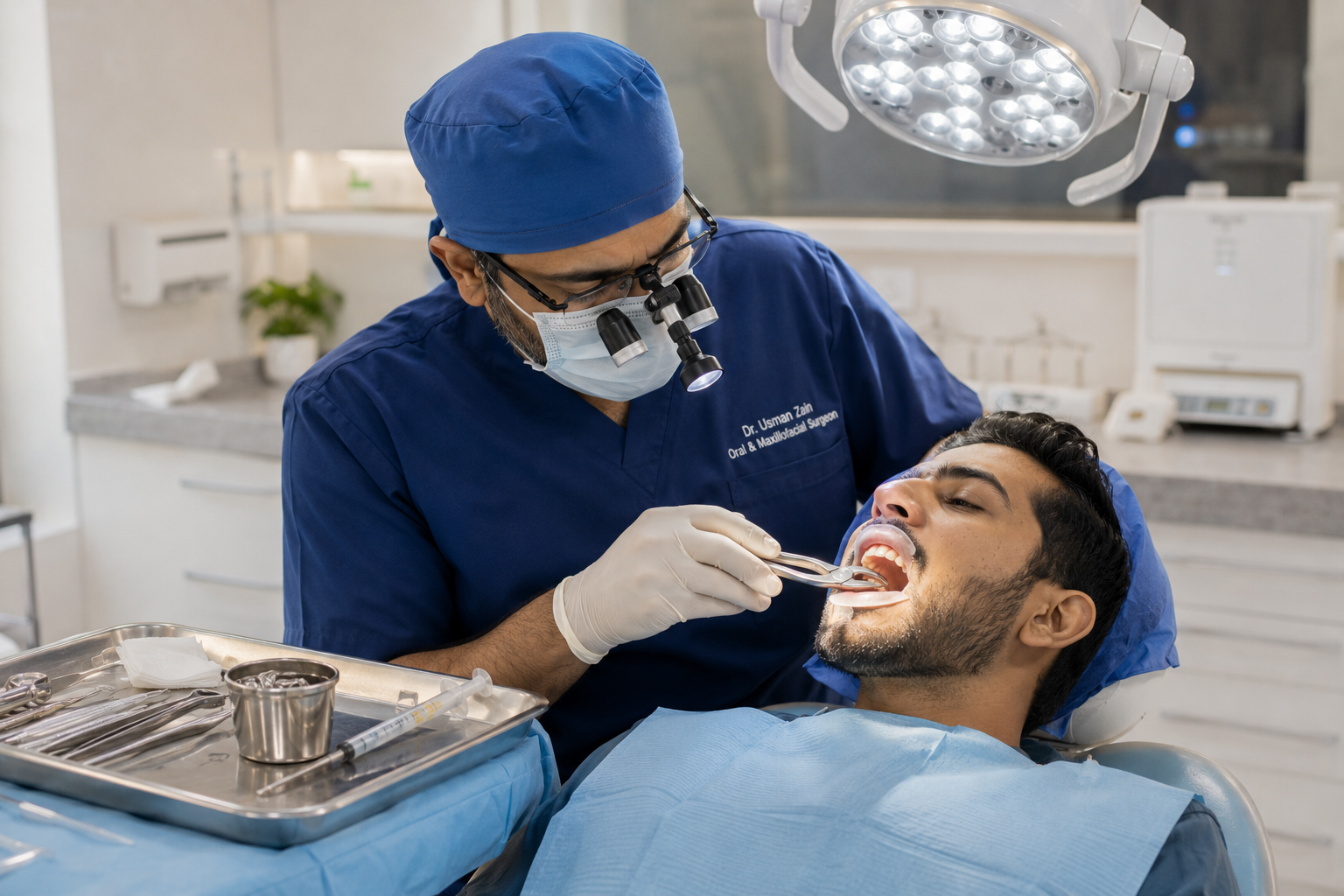 Wisdom tooth removal procedure at FG Cosmo Dental Clinic Karachi