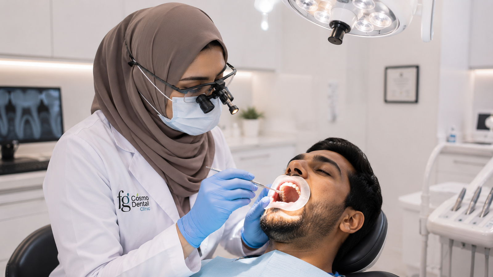 Composite build-up consultation at FG Cosmo Dental Clinic Karachi