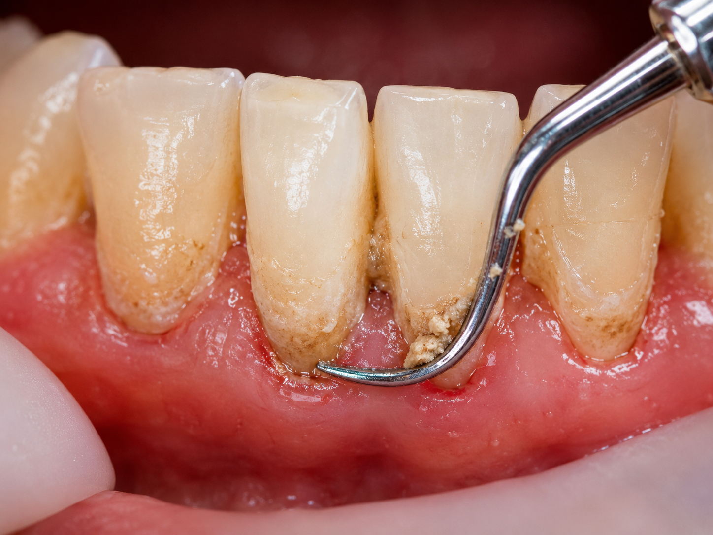 Deep cleaning below the gumline at FG Cosmo Dental Clinic Karachi