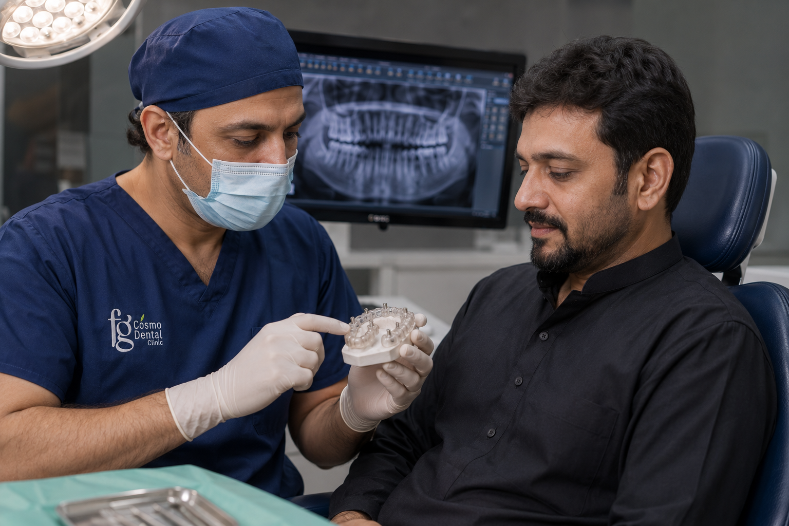 Dental implants consultation and treatment at FG Cosmo Dental Clinic Karachi